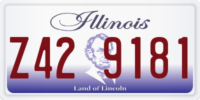 IL license plate Z429181
