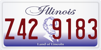 IL license plate Z429183