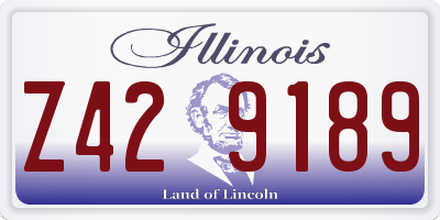 IL license plate Z429189