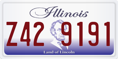 IL license plate Z429191