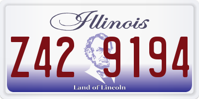 IL license plate Z429194