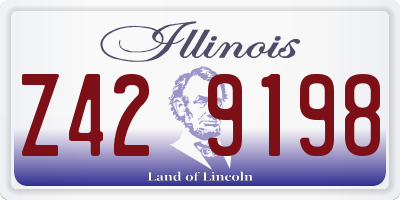 IL license plate Z429198