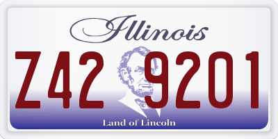 IL license plate Z429201