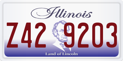 IL license plate Z429203