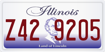 IL license plate Z429205