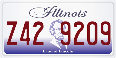 IL license plate Z429209