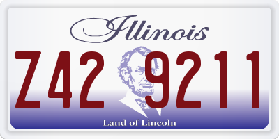 IL license plate Z429211