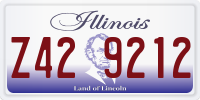 IL license plate Z429212