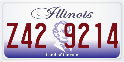 IL license plate Z429214