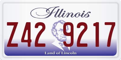 IL license plate Z429217