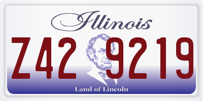 IL license plate Z429219