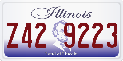 IL license plate Z429223