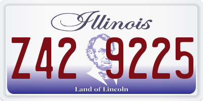IL license plate Z429225