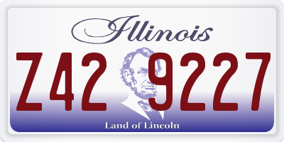 IL license plate Z429227