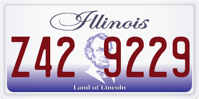 IL license plate Z429229