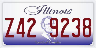 IL license plate Z429238