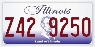 IL license plate Z429250