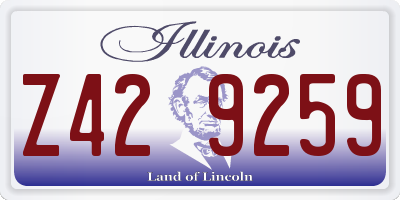 IL license plate Z429259