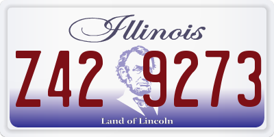IL license plate Z429273