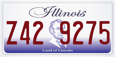 IL license plate Z429275