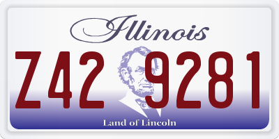IL license plate Z429281