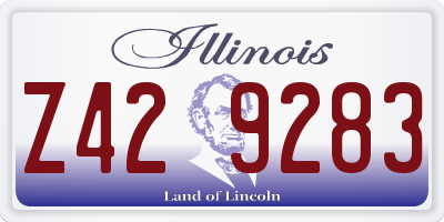 IL license plate Z429283