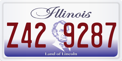 IL license plate Z429287