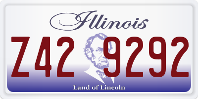 IL license plate Z429292