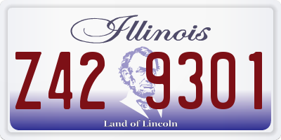 IL license plate Z429301