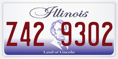 IL license plate Z429302