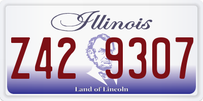 IL license plate Z429307