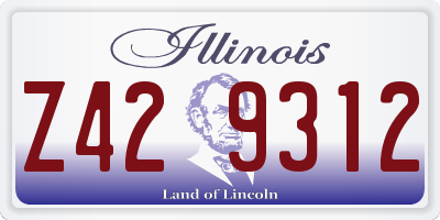 IL license plate Z429312