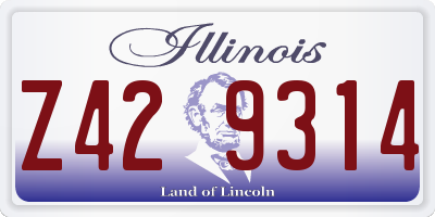 IL license plate Z429314