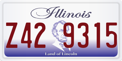 IL license plate Z429315