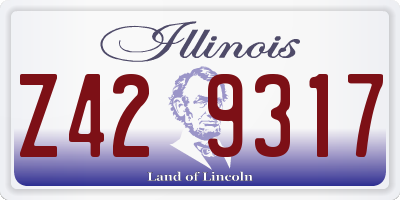 IL license plate Z429317