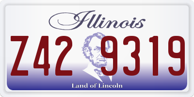 IL license plate Z429319