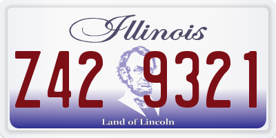 IL license plate Z429321