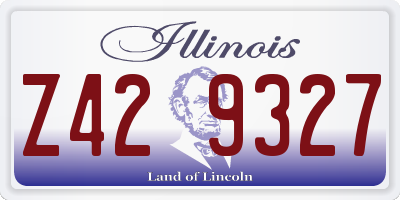 IL license plate Z429327