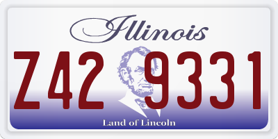 IL license plate Z429331
