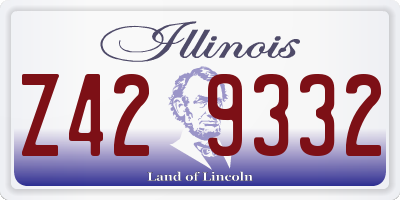 IL license plate Z429332