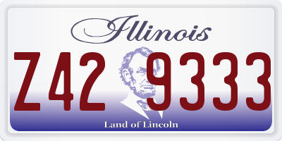 IL license plate Z429333