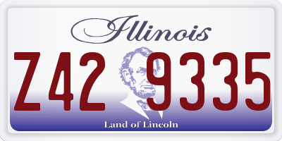 IL license plate Z429335