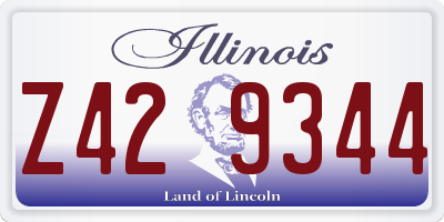 IL license plate Z429344