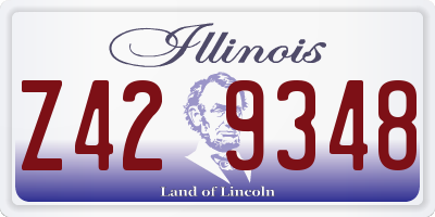 IL license plate Z429348