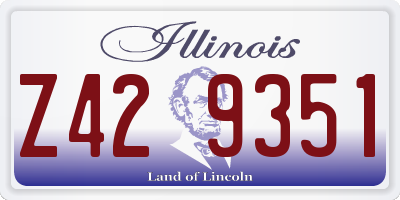 IL license plate Z429351