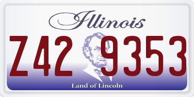 IL license plate Z429353