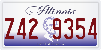 IL license plate Z429354