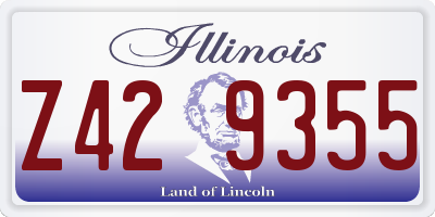 IL license plate Z429355