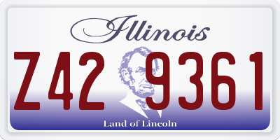 IL license plate Z429361