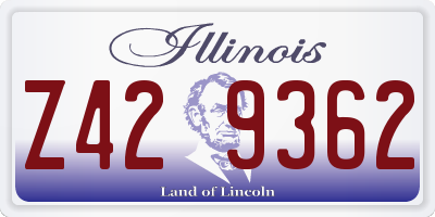 IL license plate Z429362